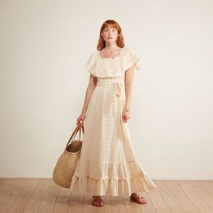 ANTHROPOLOGIE ODELLS OFF SHOULDER DRESS SIZE L